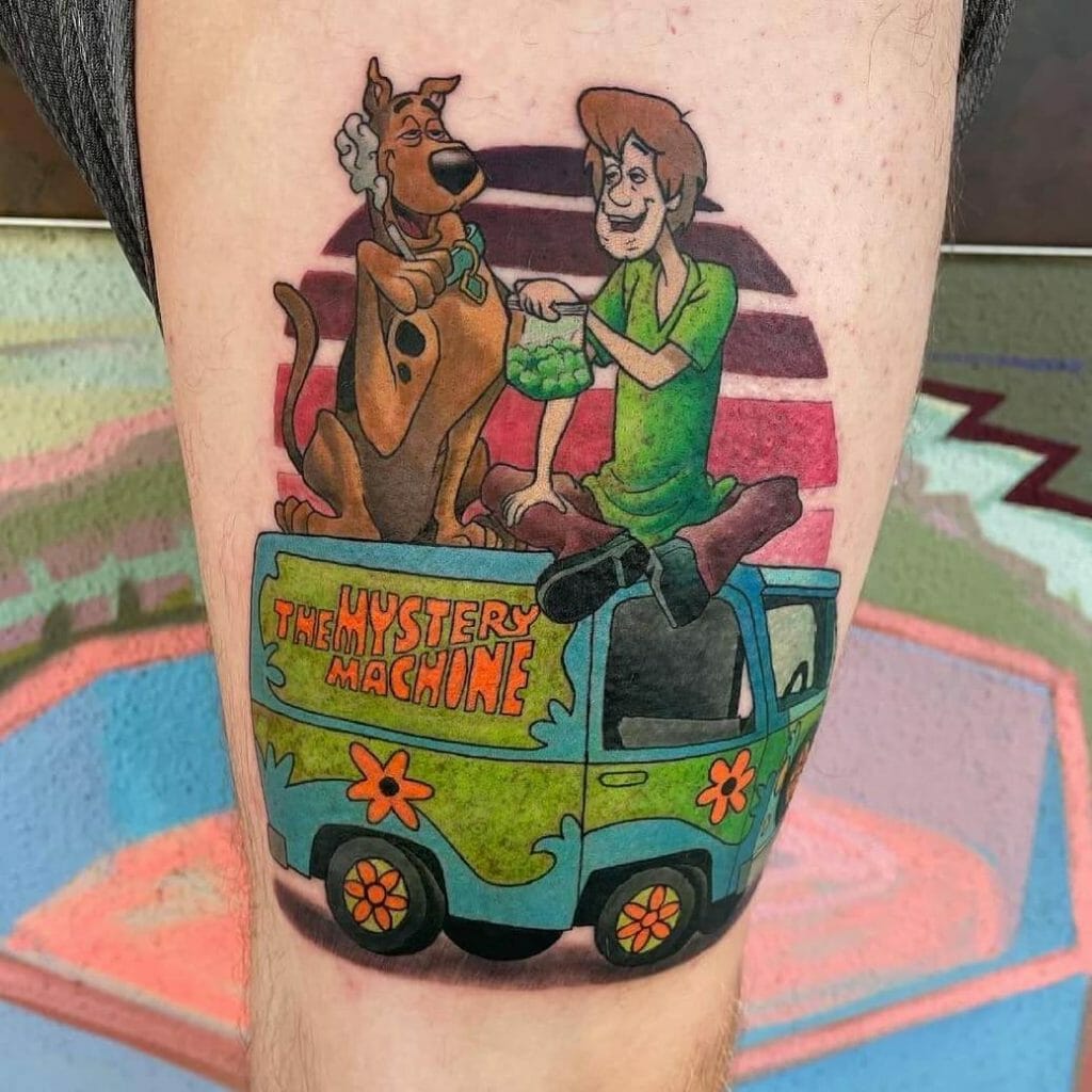 Scooby & Shaggy On A Trip Tattoo