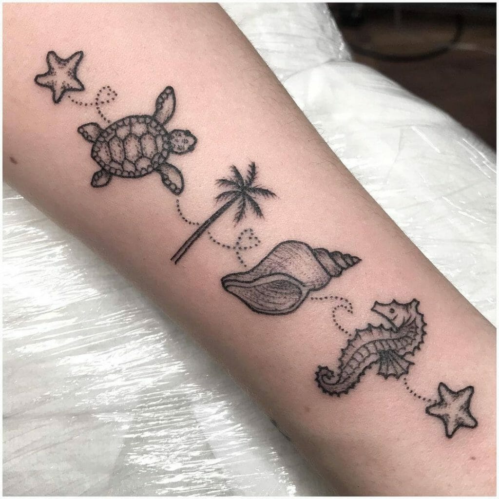 Sea Themed Starfish Tattoo Designs