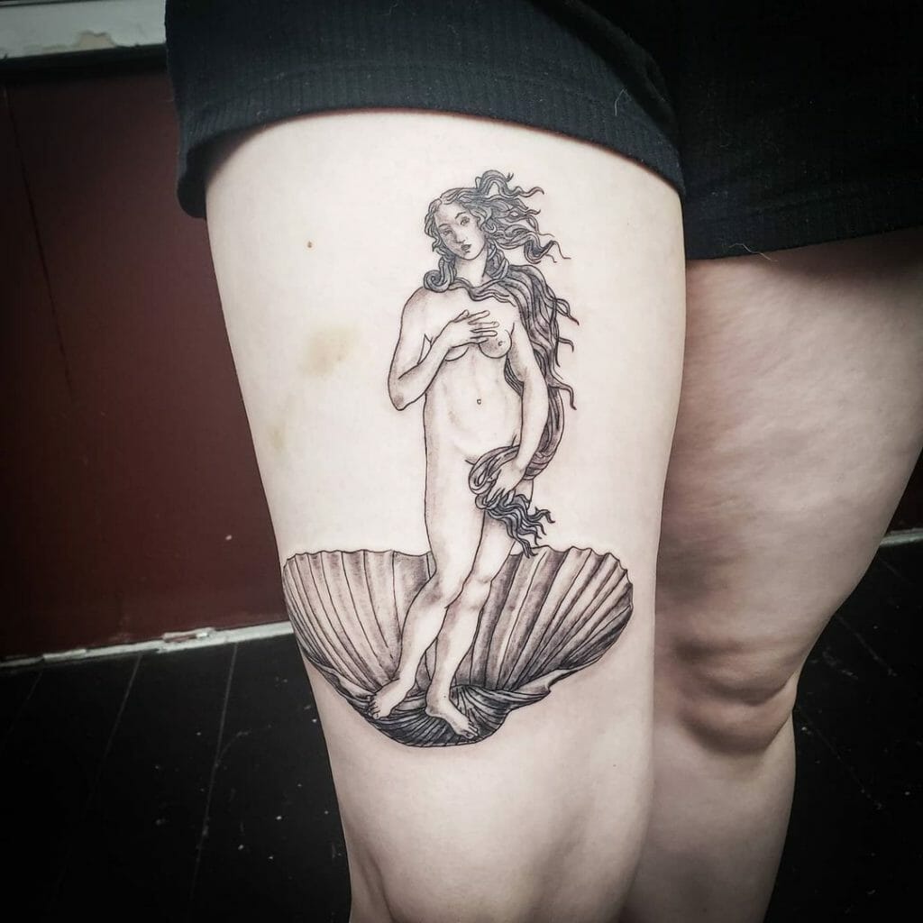 Seashell Tattoo Design Inspired By 'The Birth Of Venus' Painting