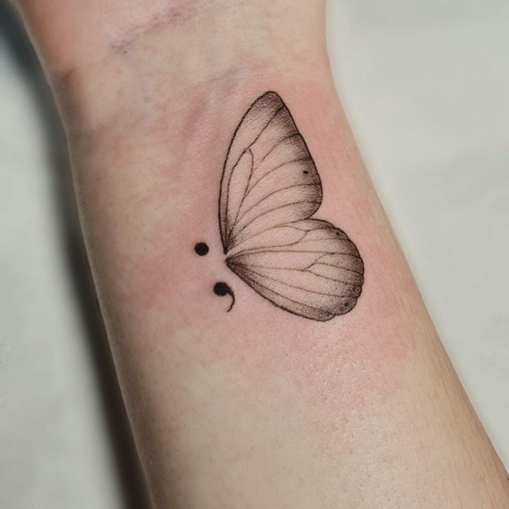 101 Best Semicolon Butterfly Tattoo Ideas You Have to See to Believe! -  Outsons