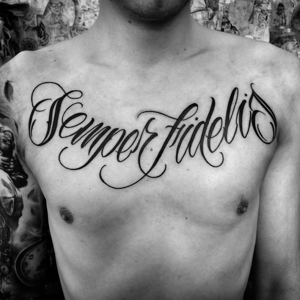 Semper Fi Word Tattoo