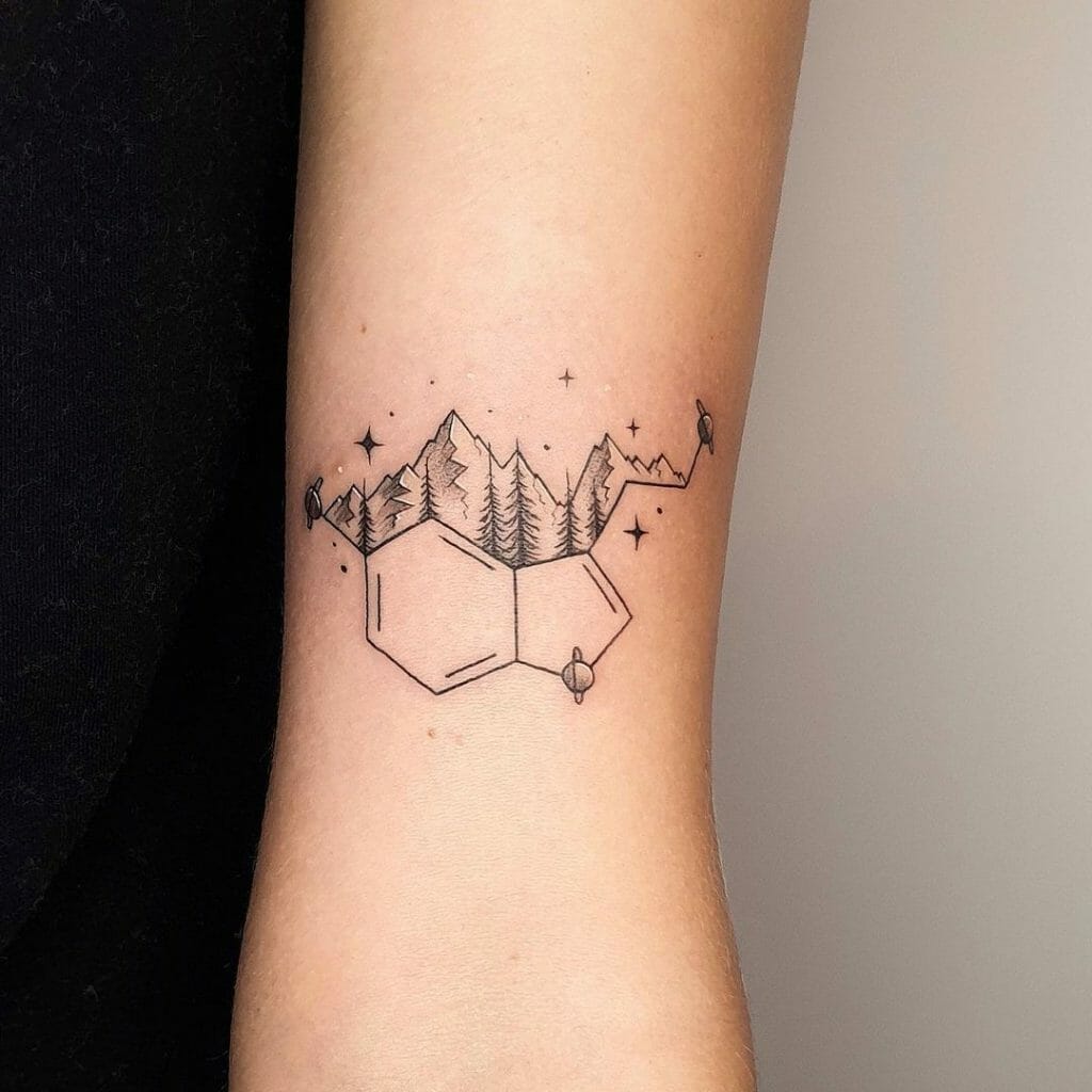 Serotonin Tattoo For Nature Lovers