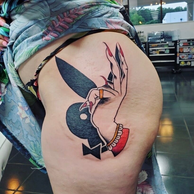 Shadow Playboy Bunny Tattoo