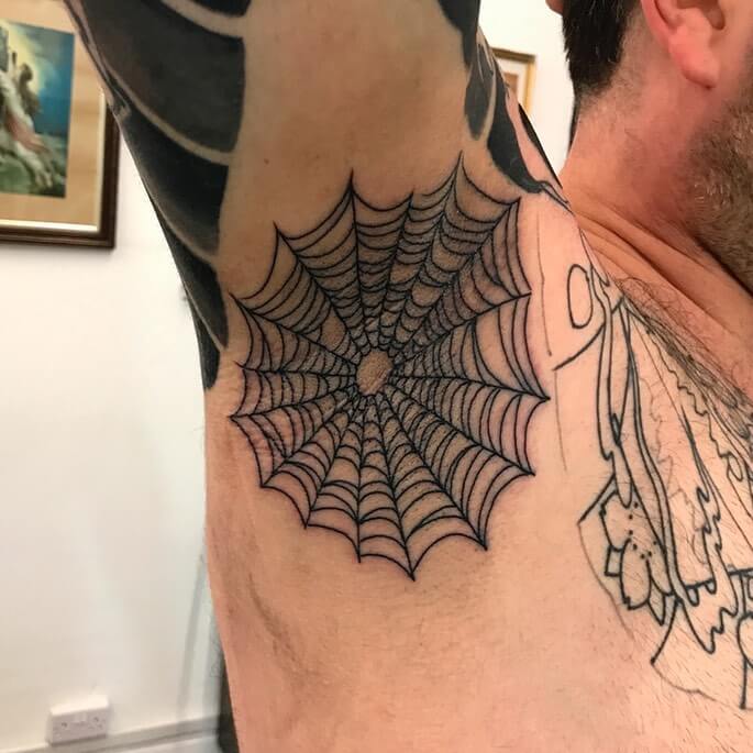 Simple Cobweb Tattoo
