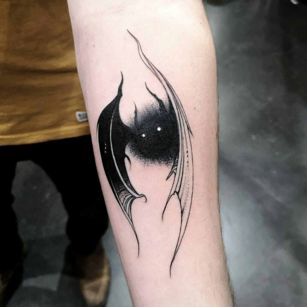 Simple Little Monster Tattoo