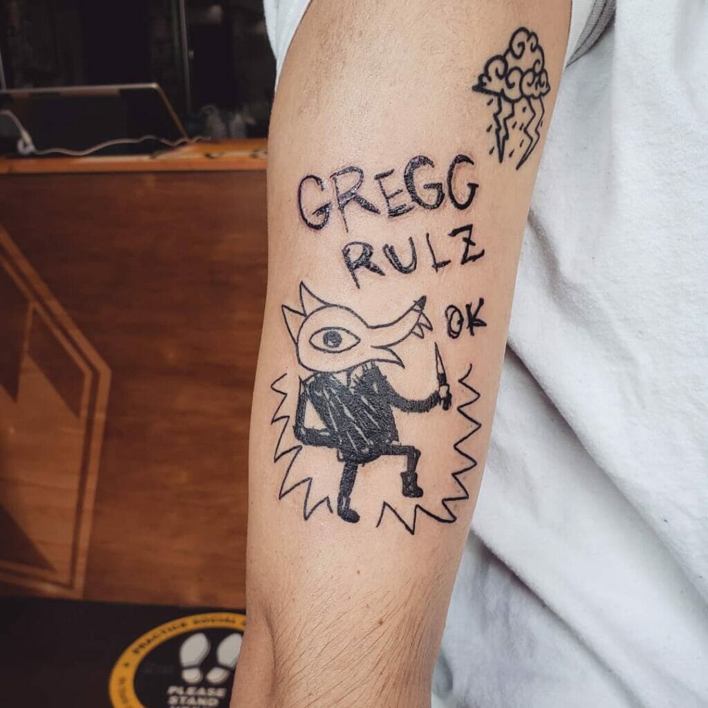 Simple Night In The Woods Tattoo