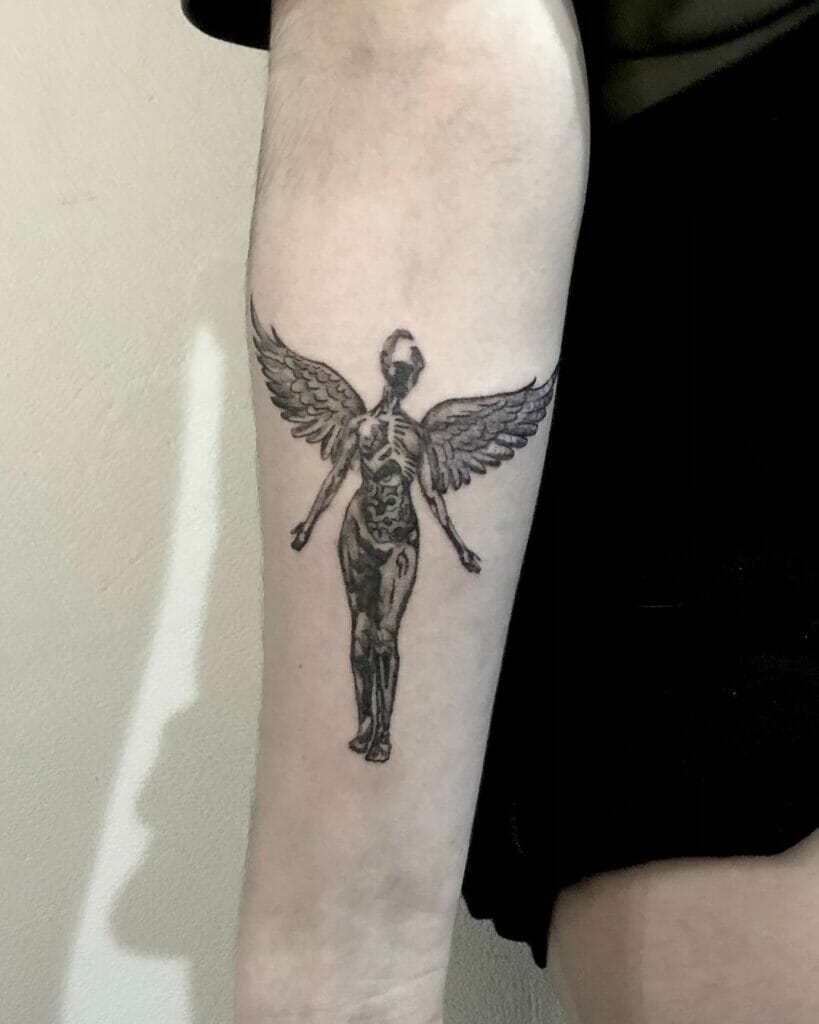 Simple Nirvana In Utero Tattoo
