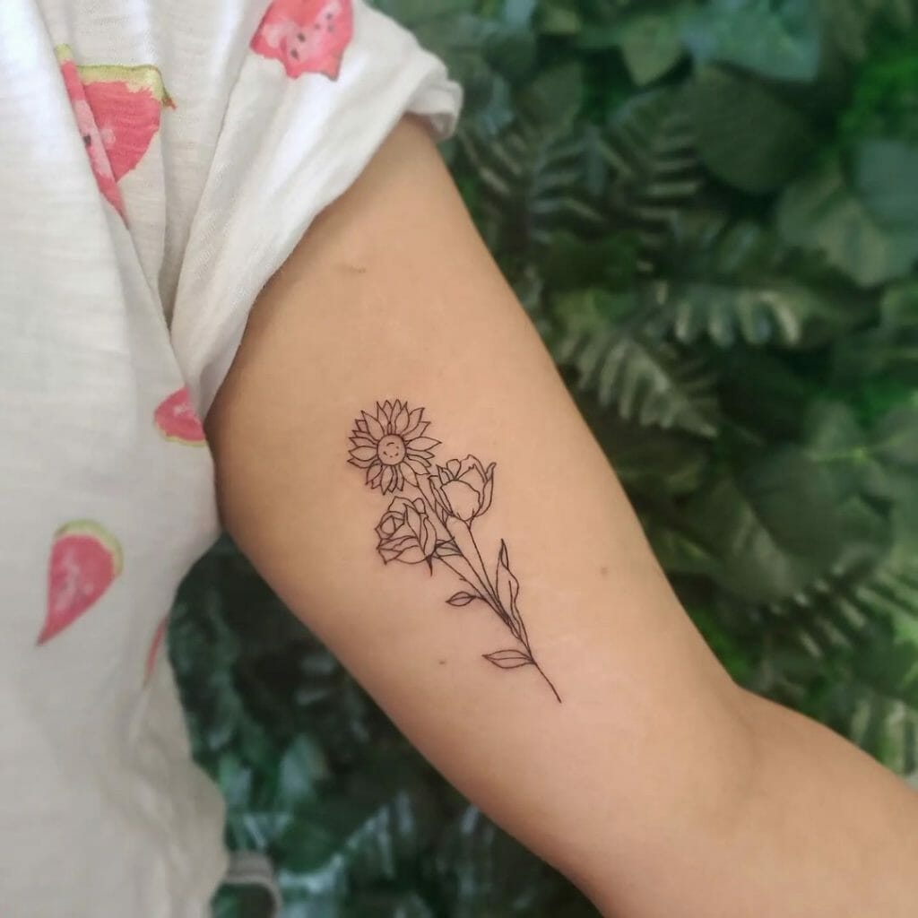 Simple Sunflower Tattoo Ideas