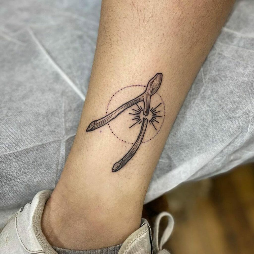 Simple Wishbone Tattoo