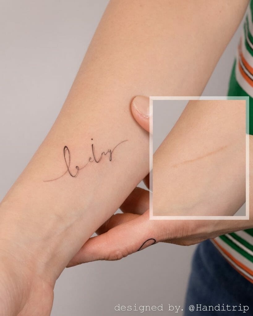 Simple and Elegant Handwriting Tattoo Ideas