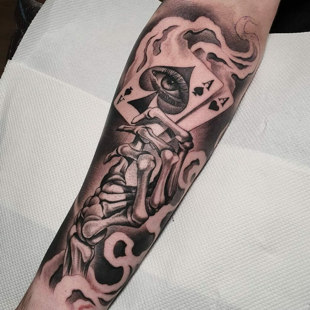 Skeletal Ace Tattoo