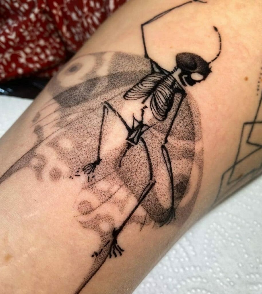 Skeleton Butterfly Tattoo Design