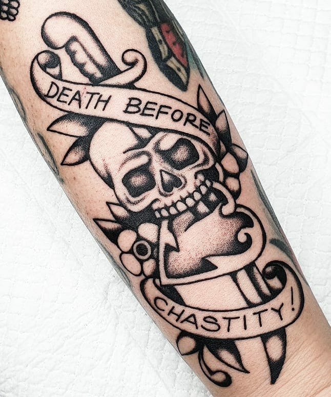 Skull Dagger Tattoo designs