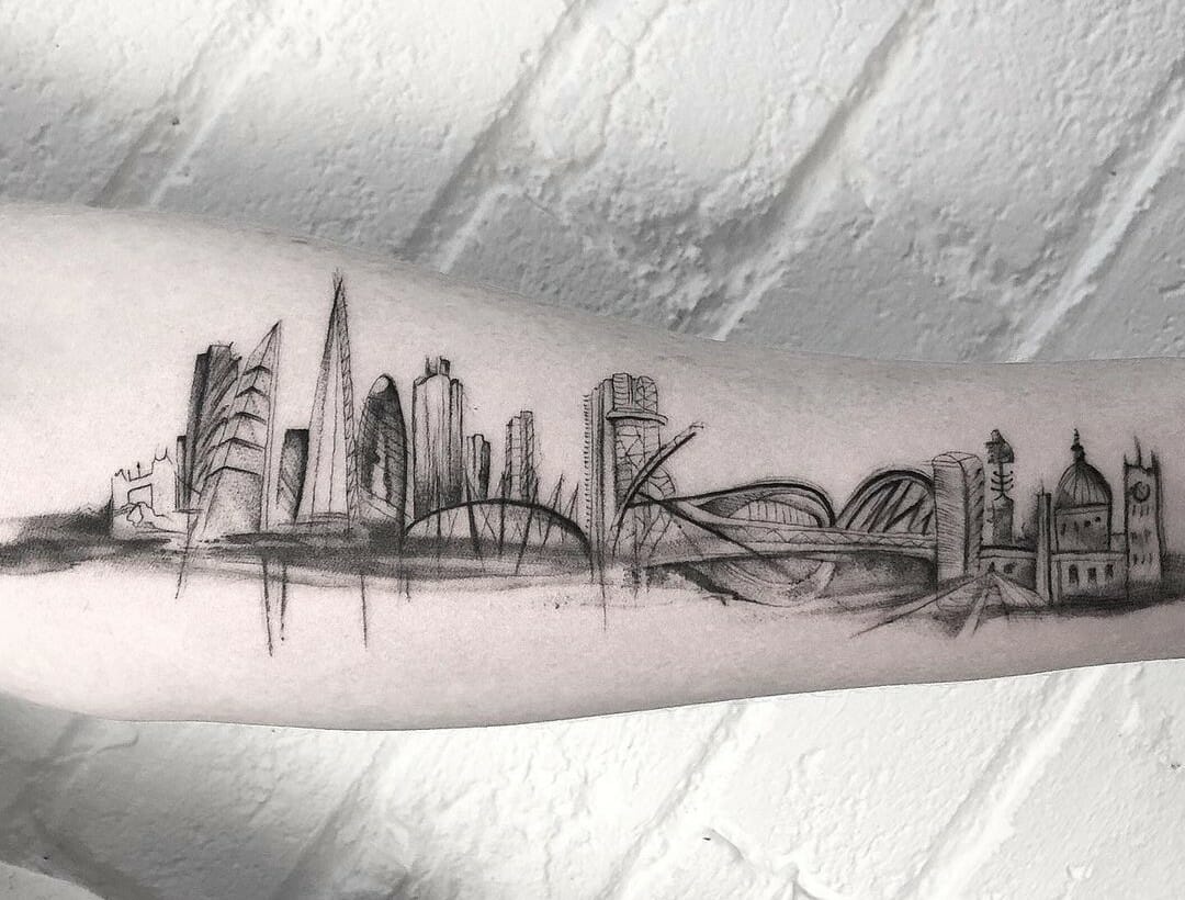 San Francisco skyline tattoo tattoos minimalist small forearmtattoo   Minimalist tattoo Small tattoos Trendy tattoos