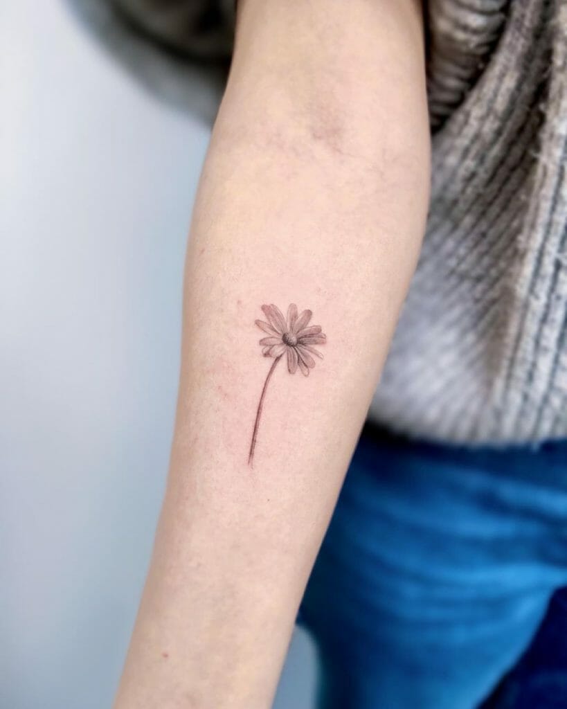 Small Daisy Flower Tattoo