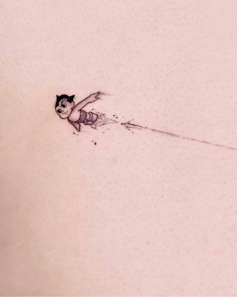 Small Flying Astro Boy Tattoo