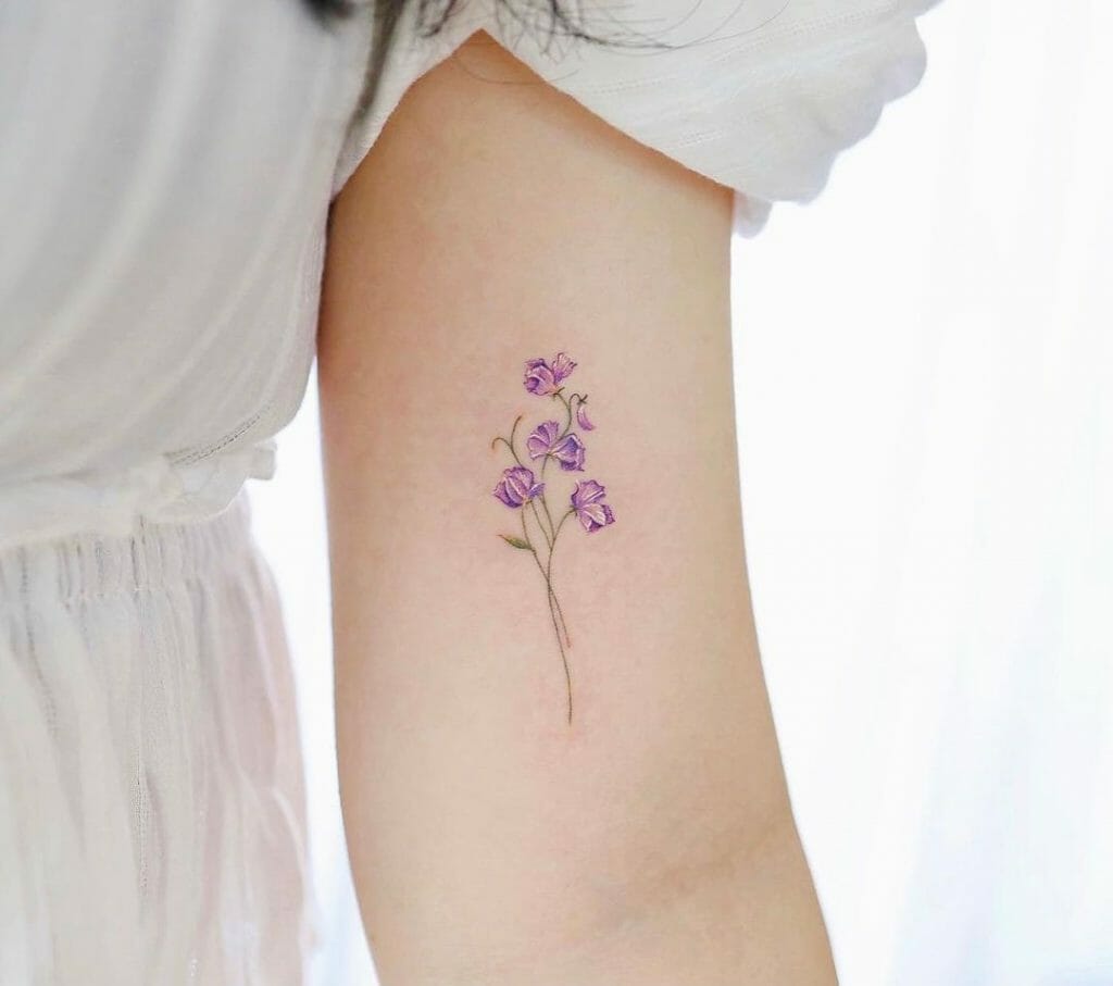 Small Iris Flower Tattoo
