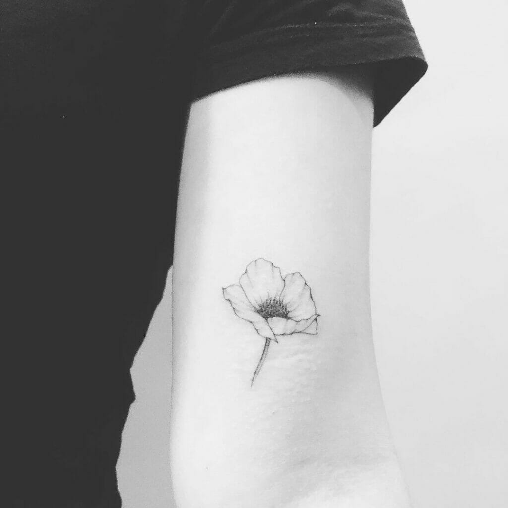 Small Poppy Flower Tattoo