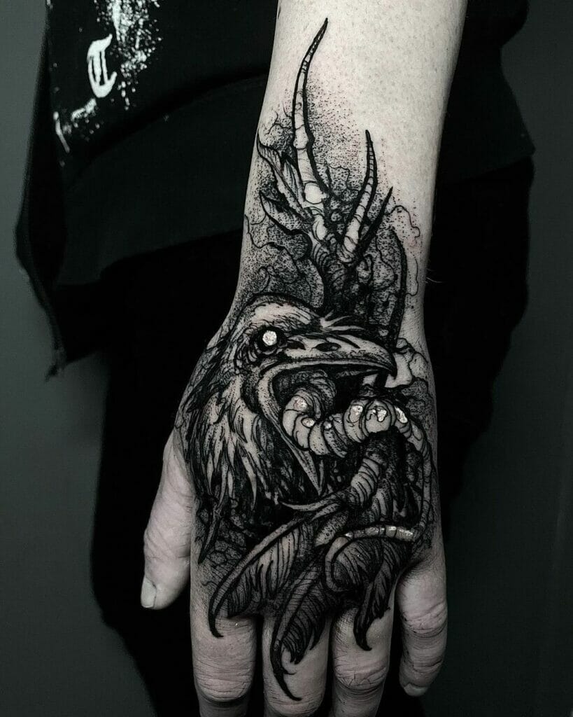 Small Raven Tattoo