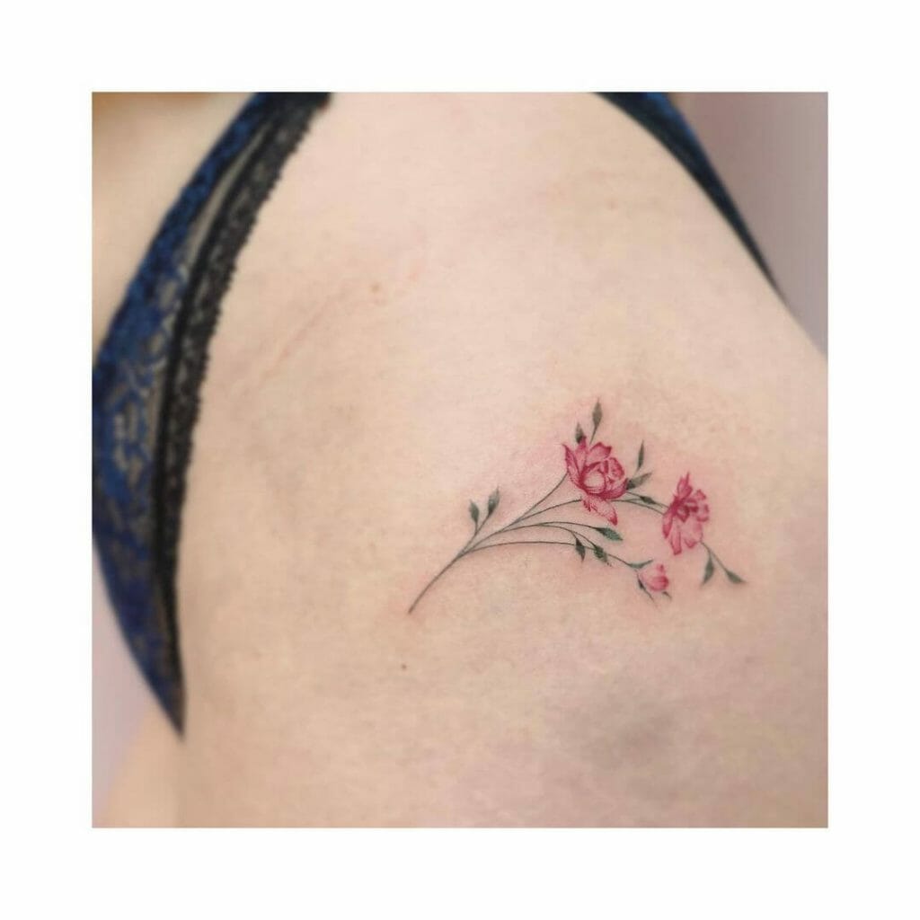 Small Simple Rose Tattoo Art