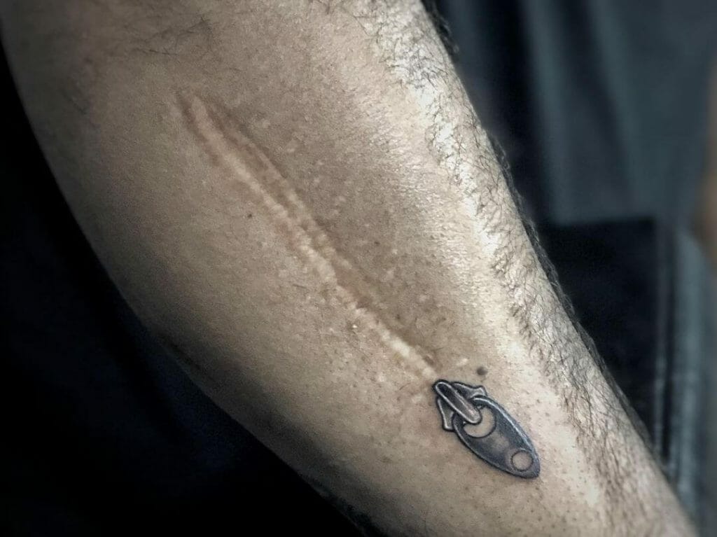 Small Zipper Tattoo