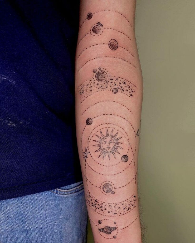 Solar System Celestial Tattoo