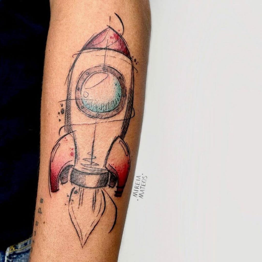 Space Exploration Rocket Tattoos