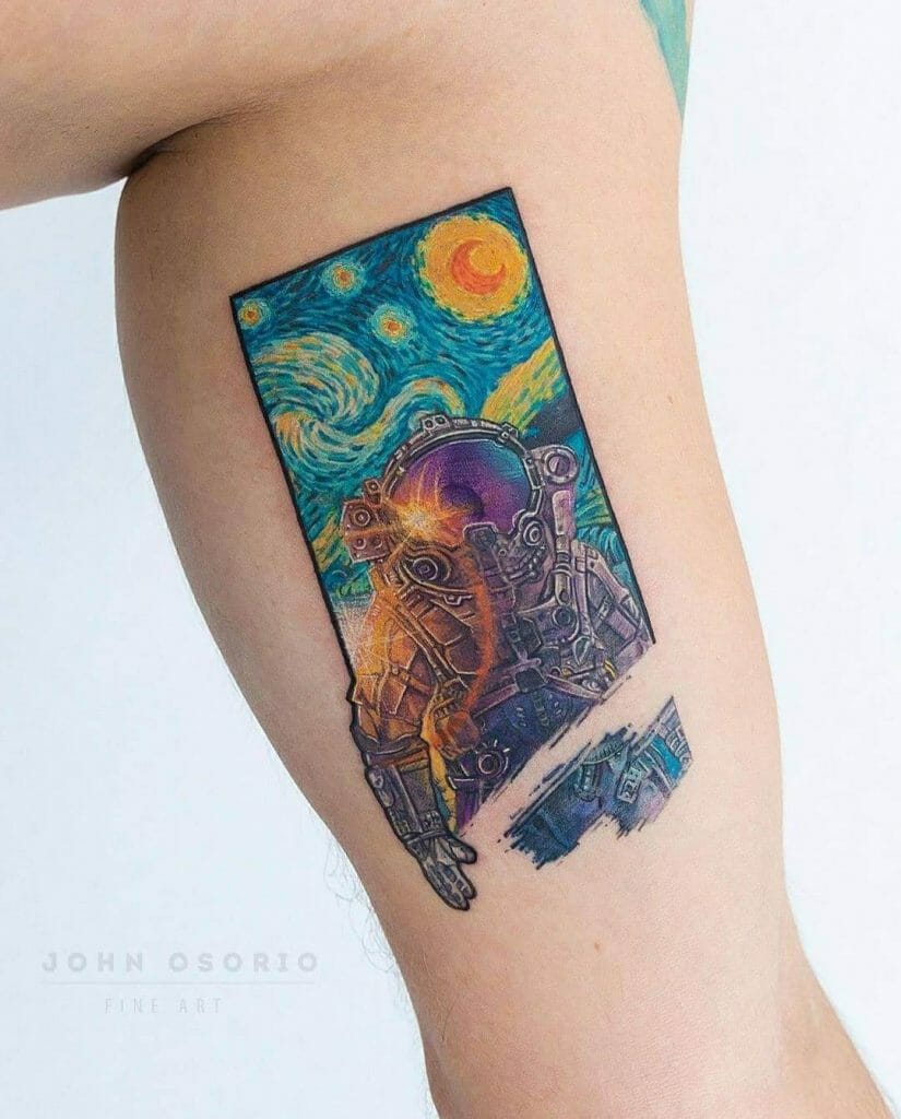 Space Starry Night Tattoo