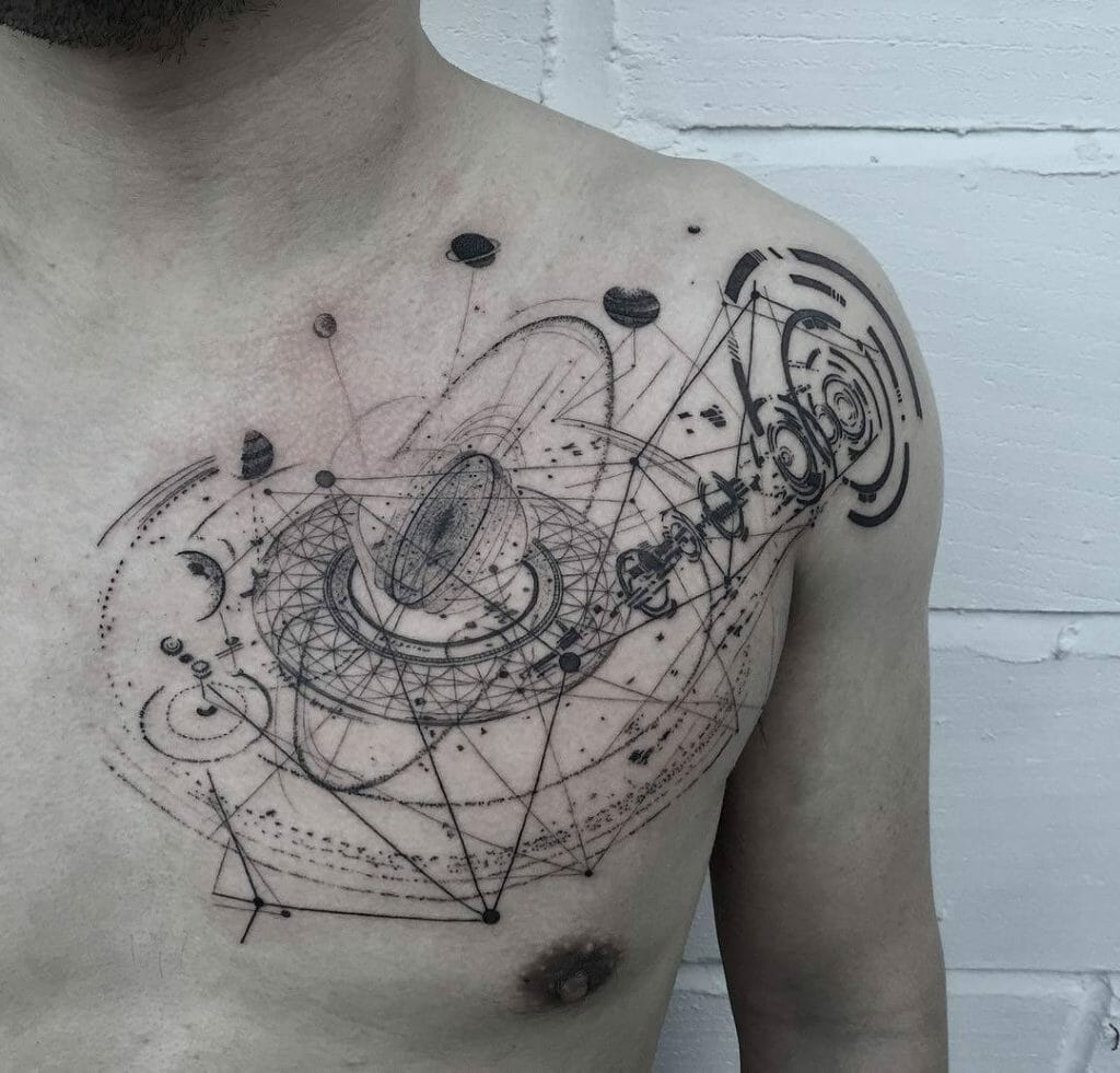 Space Structure Geometric Tattoo