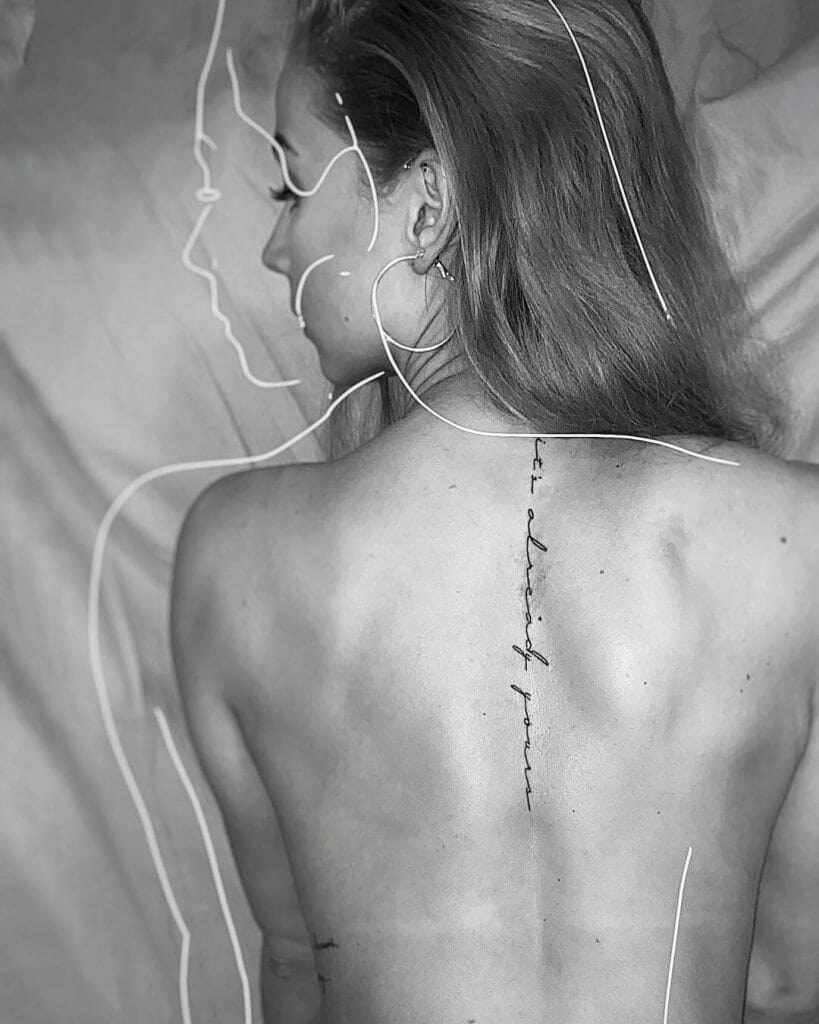 Spine Tattoos With Quote