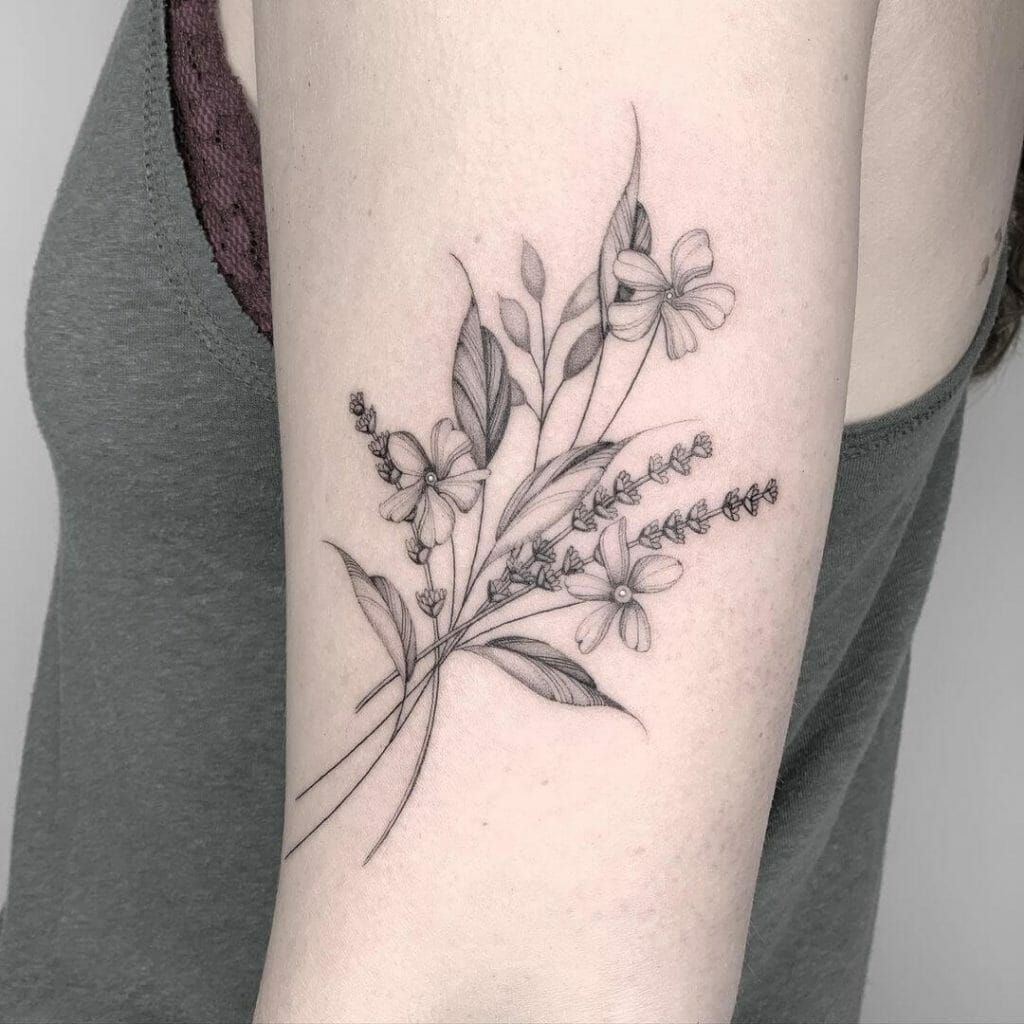 Star Jasmine Floral Tattoo