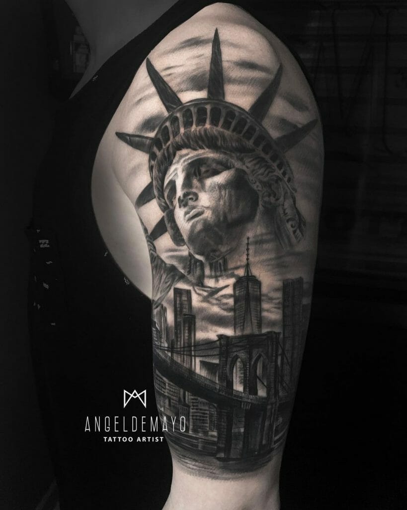 Statue Of Liberty And NYC Tattoo