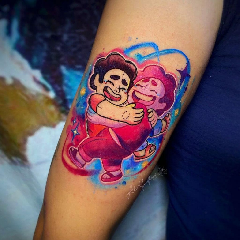 Steven Universe Hugging Himself Tattoo