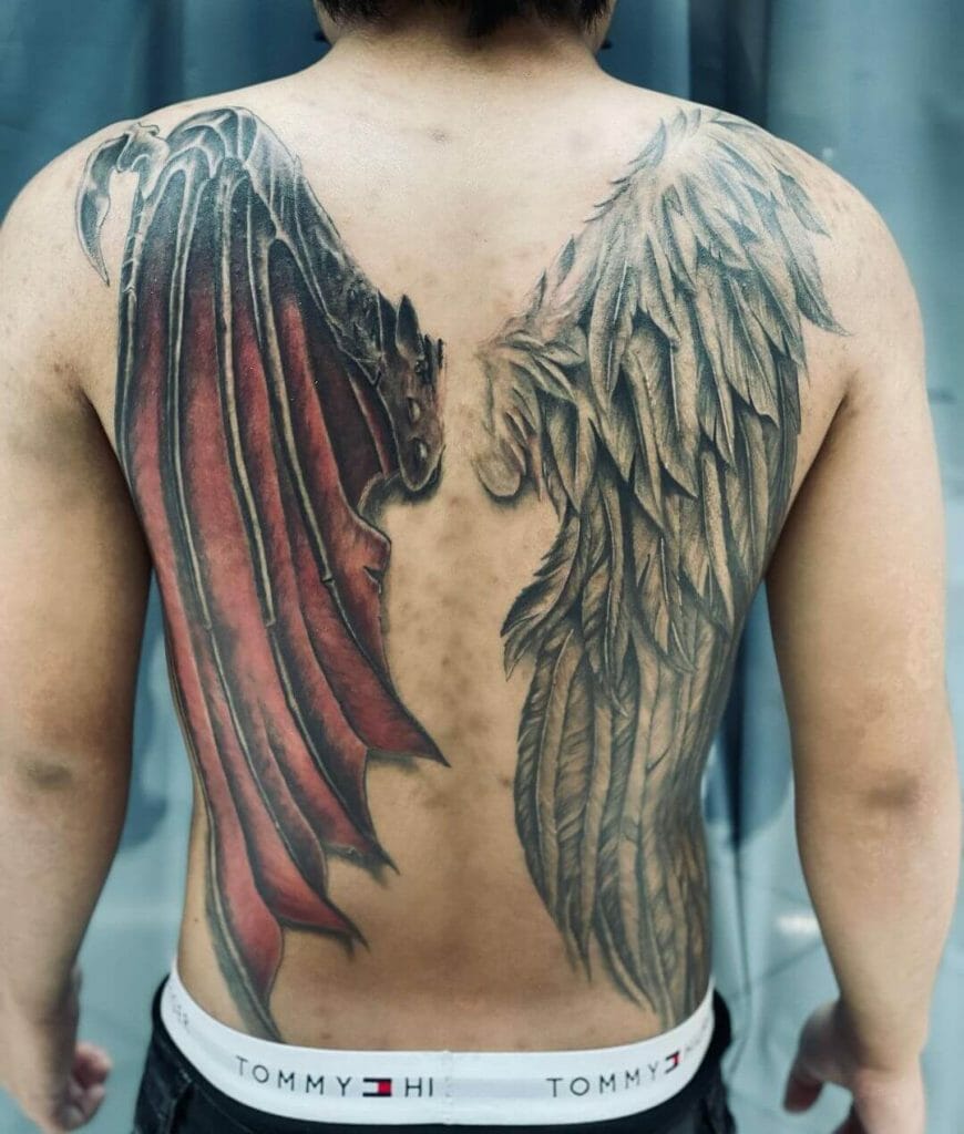 Stunning Angel Devil Wings Tattoo Ideas