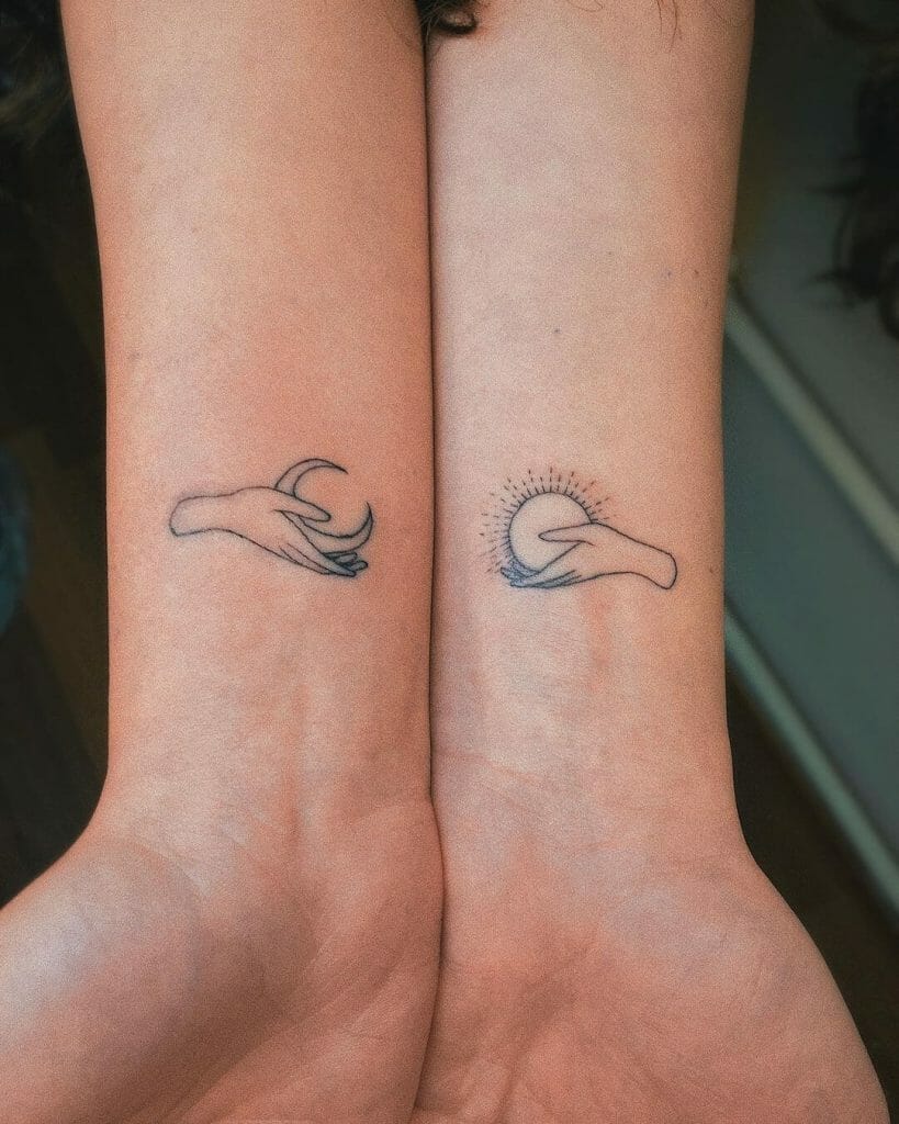 Sun And Moon Couple Tattoo Designs