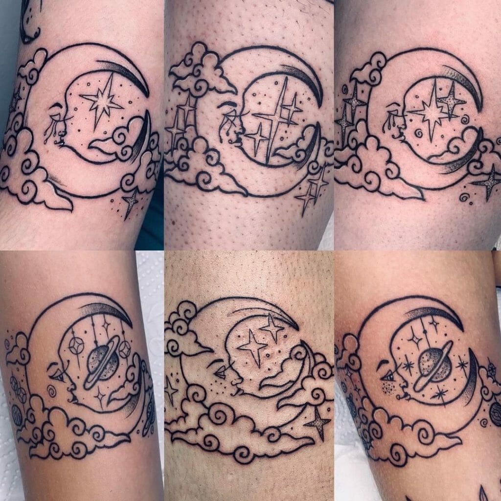 Sun, Moon and Planets Tattoo