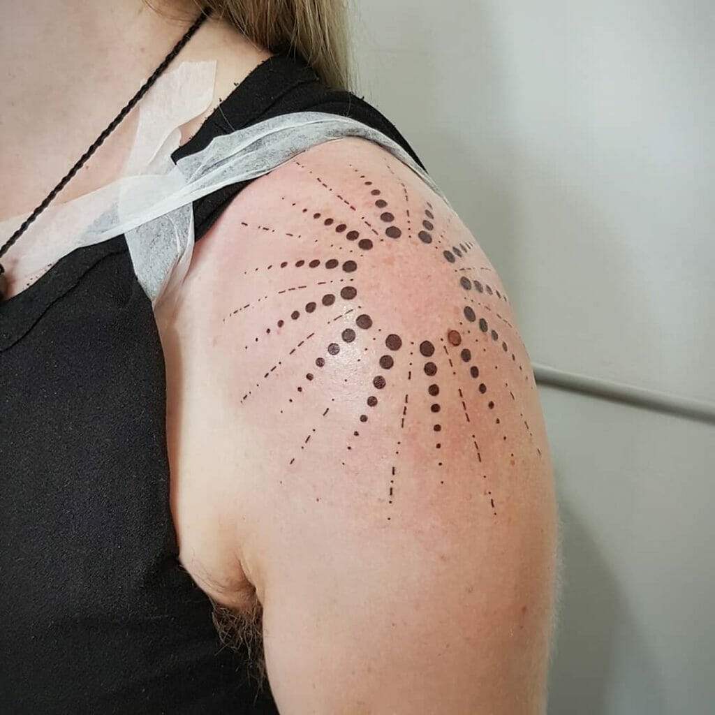 Sun Morse Code Tattoo