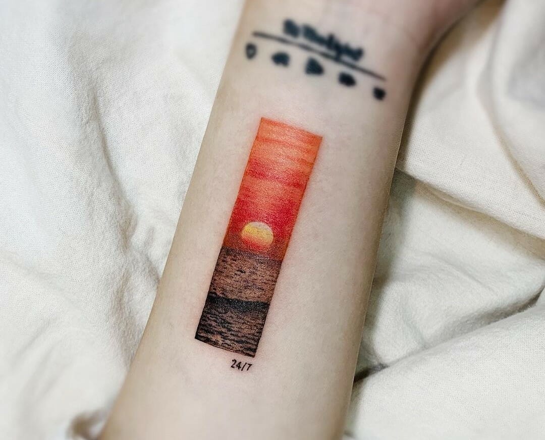 101 Best Sunset Tattoo Ideas You Have To See To Believe! - Outsons