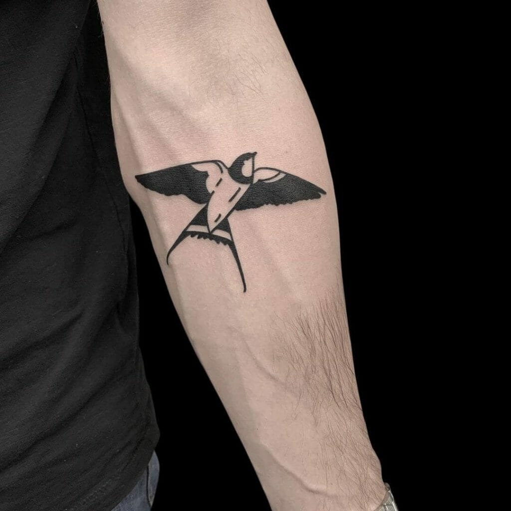 Swallow With Anchor Tattoos Design