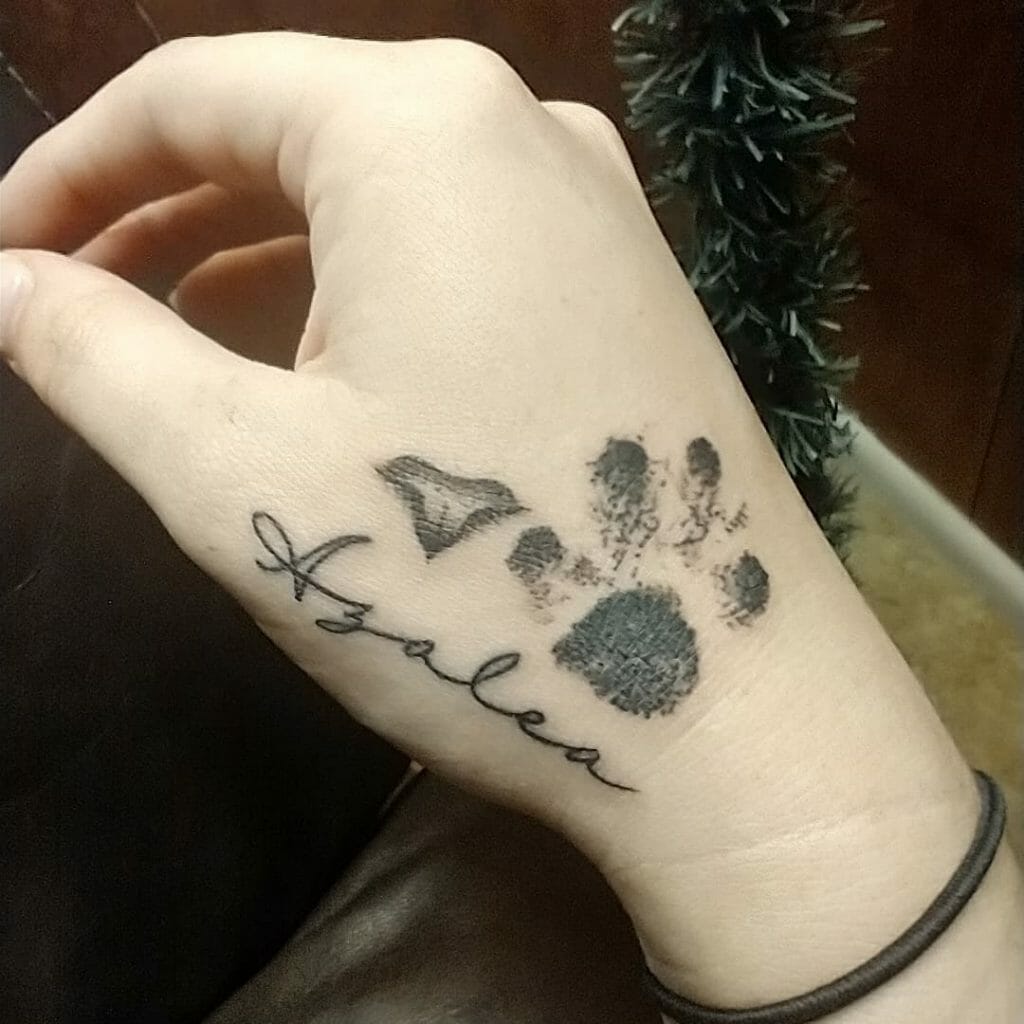 Sweet Memorial Tattoo For Your Cat