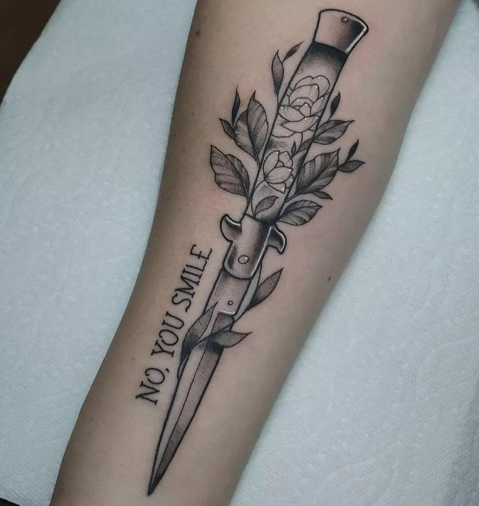 Switchblade Rose Tattoo