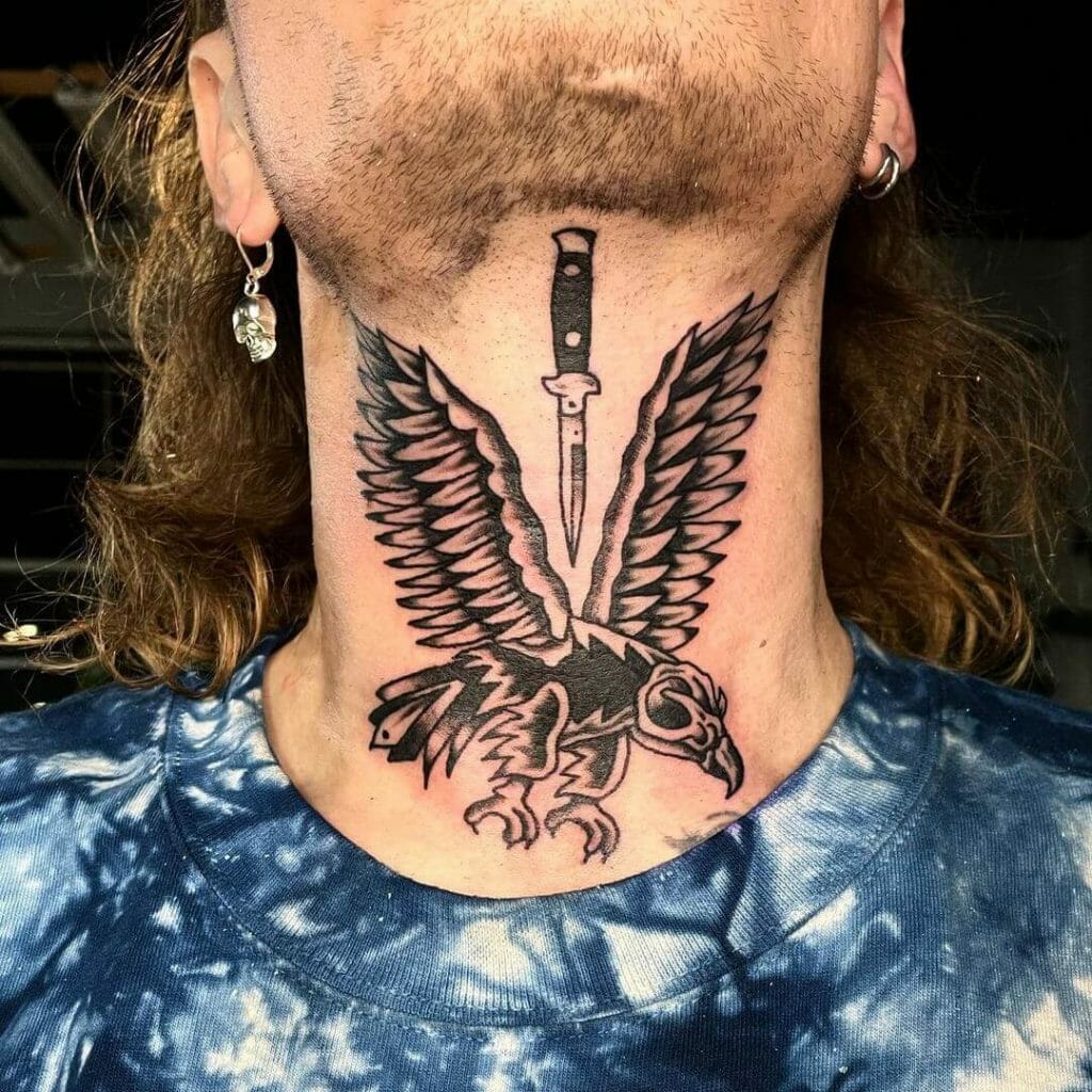 Switchblade Tattoo With Eagle