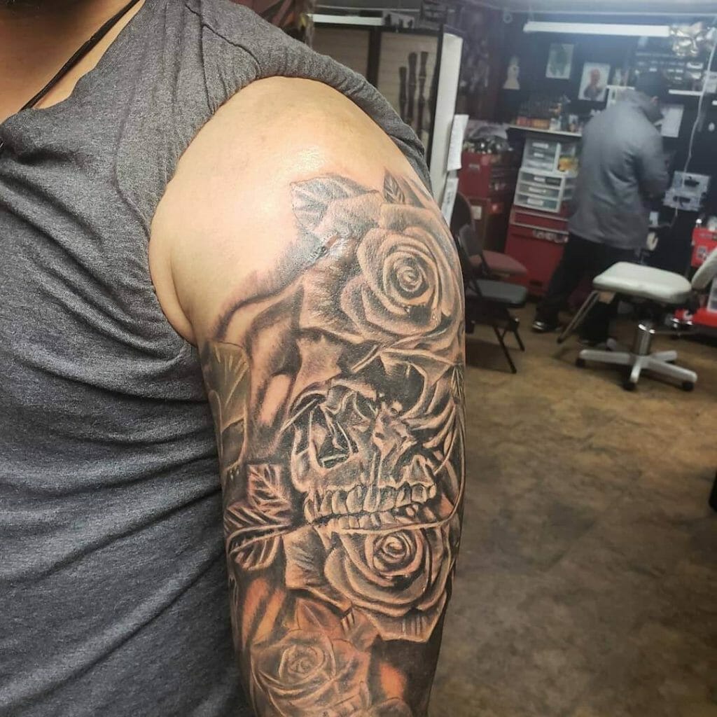 Tattoo Half Sleeve Ideas With Rose Motif