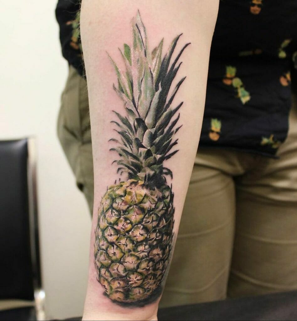 Tattoos With Pineapple Symbolism At The Core
