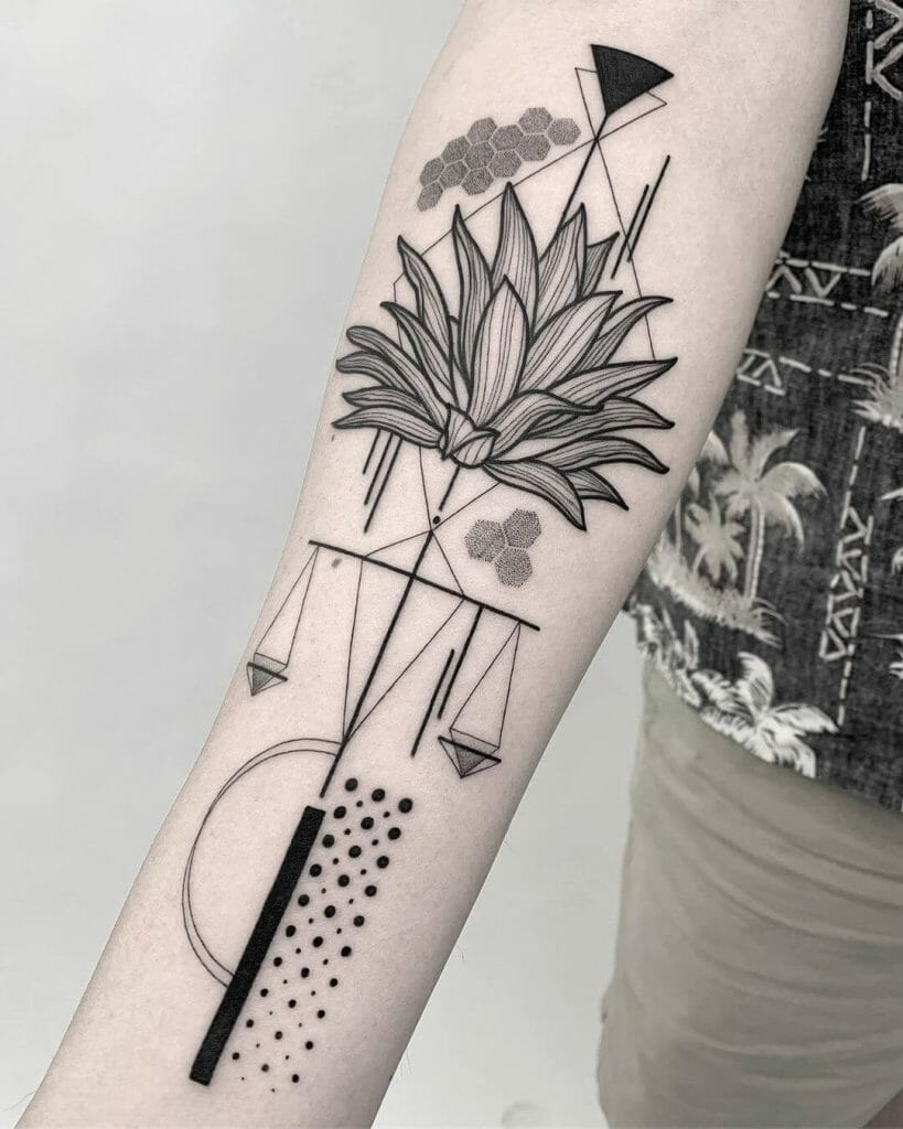 Tequila Mezcal Agave Plant Tattoo