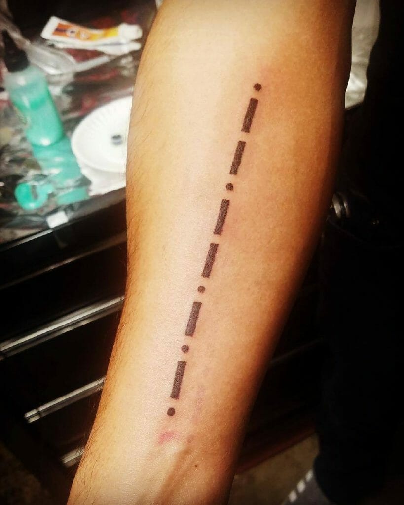 Tetelestai Tattoo In Morse Code