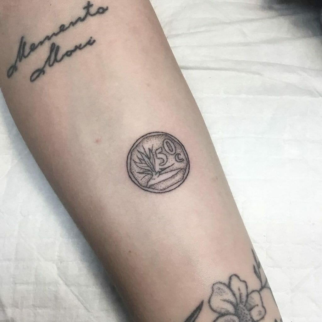 The 50 Cents Coin Tattoo