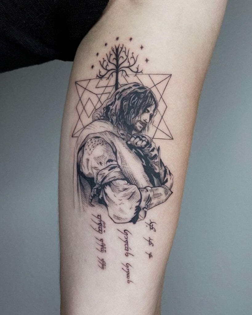 The Aragorn Sketch Tattoo
