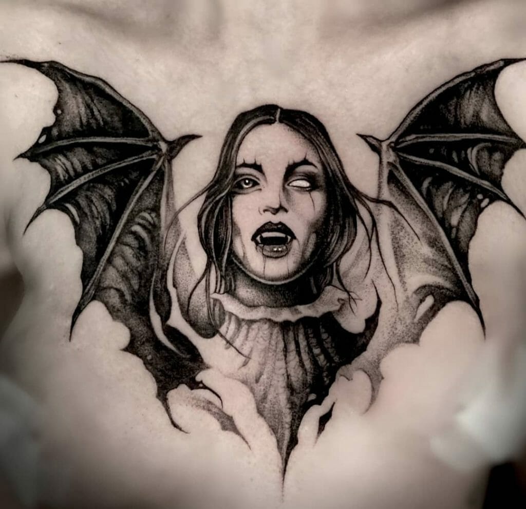 The Bat-Winged Succubus Tattoo