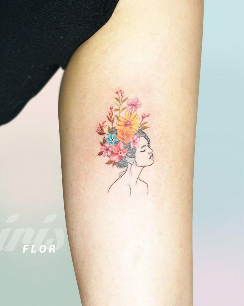 The Blooming Lady Floral Tattoo